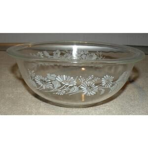Vtg Pyrex Colonial Mist Clear Mixing Bowl 1.5L #323